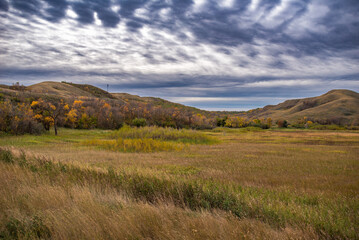 Autumn hiking on the Canadian prairie