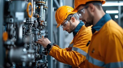 Engineers testing a hydraulic press, showcasing its force amplification and compression mechanics, hydraulic press, force transmission