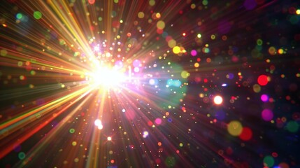Fototapeta premium Colorful Lighting lens flare background 