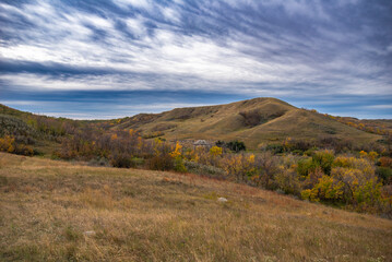 Autumn hiking on the Canadian prairie