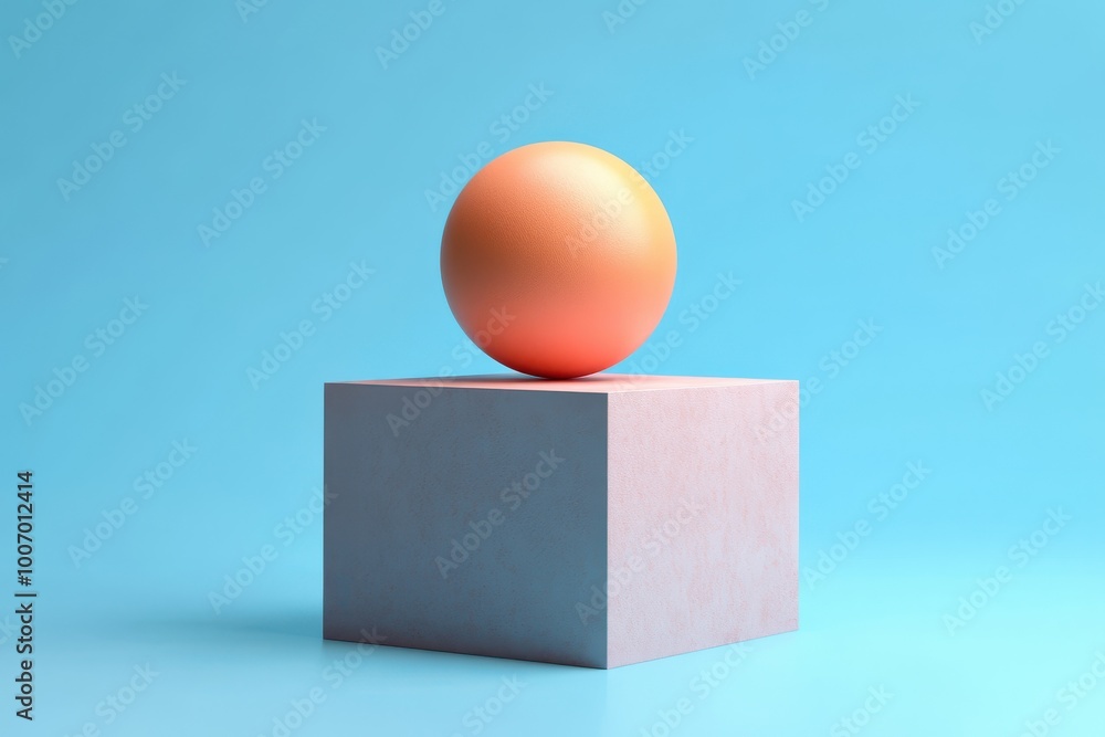 Poster three-dimensional visual icon for models