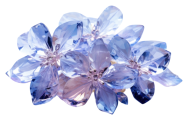 PNG Hydrangea gemstone crystal jewelry.