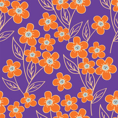 Textile and digital seamless floral vector design