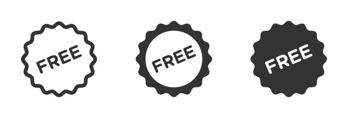 Free vector label illustration set. Free sticker set. Free icon