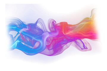 photo of rainbow smoke, isolated on black background