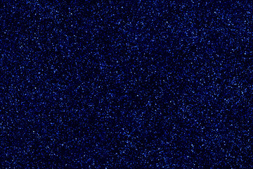 Starry night sky. Galaxy space. Glowing stars in the night. Dark blue space. New Year, Christmas and Celebration background. 