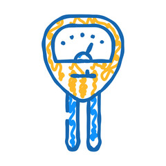 soil ph meter garden tool doodle icon sketch vector. soil ph meter garden tool sign. isolated symbol illustration