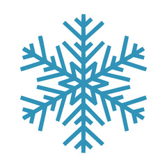 Detailed Snowflake Icon Symbolizing Winter