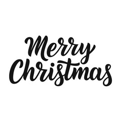 Bold "Merry Christmas" Lettering for Festive Greeting