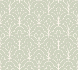 Abstract vector art seamless pattern. Vintage victorian background. Geometric retro illustration.