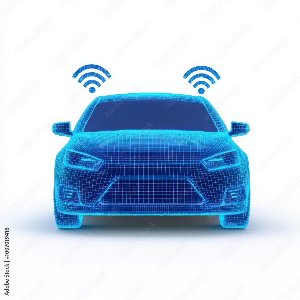 Aufkleber conceptual ev car with wireless data connection