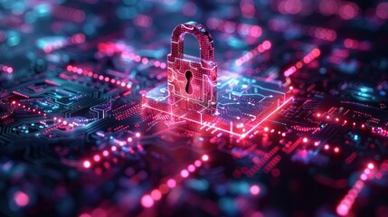 Isometric protection concept. Protect mechanism, system privacy.