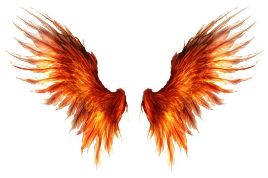PNG Fire wings bird white background accessories.