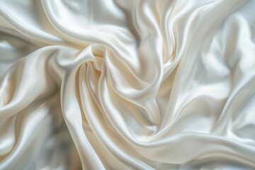 Fototapeta premium A white fabric with a pattern of waves, generative ai image