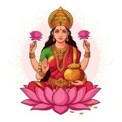 Diwali Puja. Goddess Lakshmi