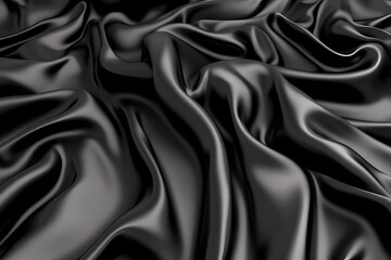 Obraz premium Smooth Gray Fabric with Elegant Draped Texture