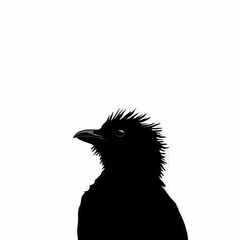 Fototapeta premium Simple Silhouette of a Person with a Crow Pose