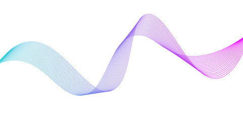 Abstract dynamic multicolor lines, waves. technology line stripe isolated science digital flowing black line. gradient colorful flowing wave design element. wavy lines gradient background. 