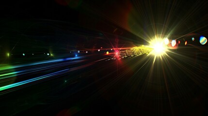 Colorful Lighting  lens flare background 