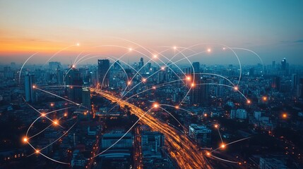 Obraz premium Communication technology is essential for internet businesses, enabling them to connect with customers and conduct transactions globally. This technology includes networks, telecommunications