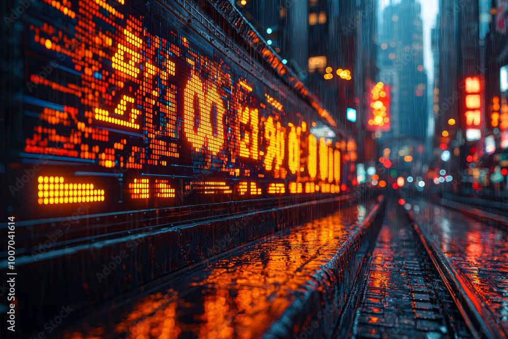 Poster a machine learning model predicting stock market trends based on historical data and market conditio
