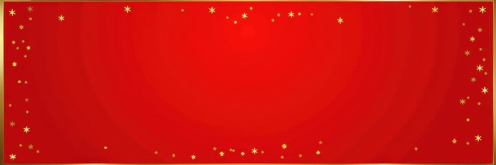 Bright red background with golden sparkles, perfect for festive designs, greetings, or advertisements. Ideal for seasonal promotions or celebrations.