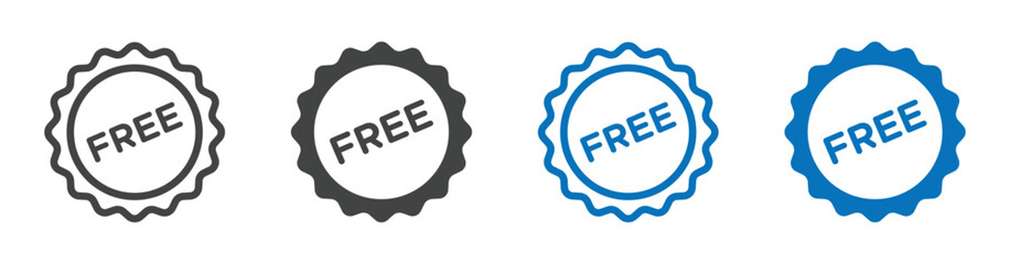 Free vector label illustration set. Free sticker set. Free vector icon