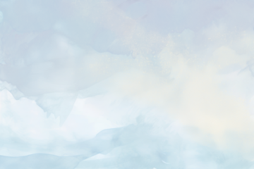Abstract watercolor blue sky png paint texture overlay, transparent background