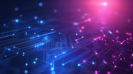 Obraz premium Abstract Digital Background with Colorful Circuits