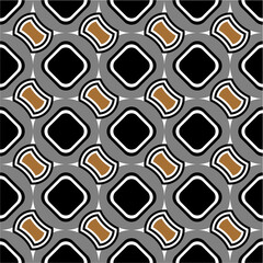 Vector seamless pattern. Modern stylish texture. black and grey color Geometric ornament with smooth rhombuses
