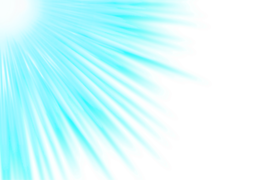 Glowing blue light rays effect exploded isolated on transparent background