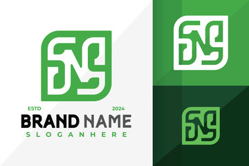 Letter N Monogram Unique Logo Icon Vector Design. Creative simple logos designs illustration