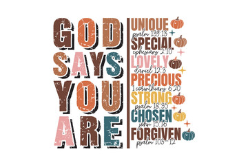 Fall & Thanksgiving, Christian SVG T-shirt Design