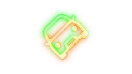 Neon icon accident symbol transparent background