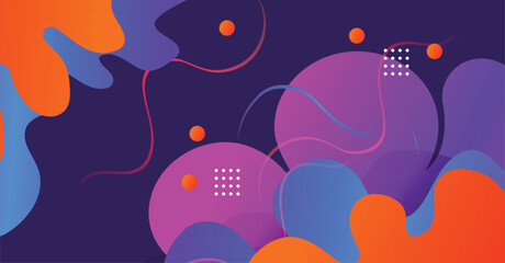 Gradient abstract dynamic shapes background for your design