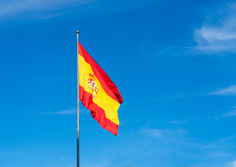 Flag of Spain waving in the wind