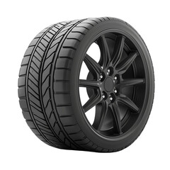 Black wheel on transparent background