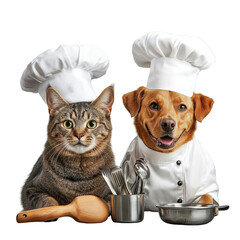 Chefs in Hats: Paws and Claws transparent background