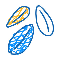 grain ripe wheat doodle icon sketch vector. grain ripe wheat sign. isolated symbol illustration