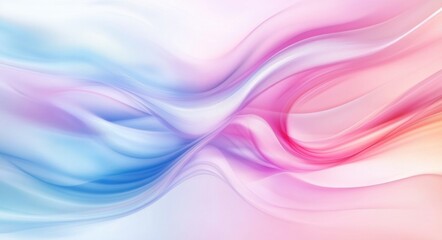Naklejka premium Pastel Elegance: Abstract Graphic Design with Soft Waves and Gradient Colours