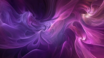 Fototapeta premium Purple Fractal Abstraction - Modern Design with Elegant Waves