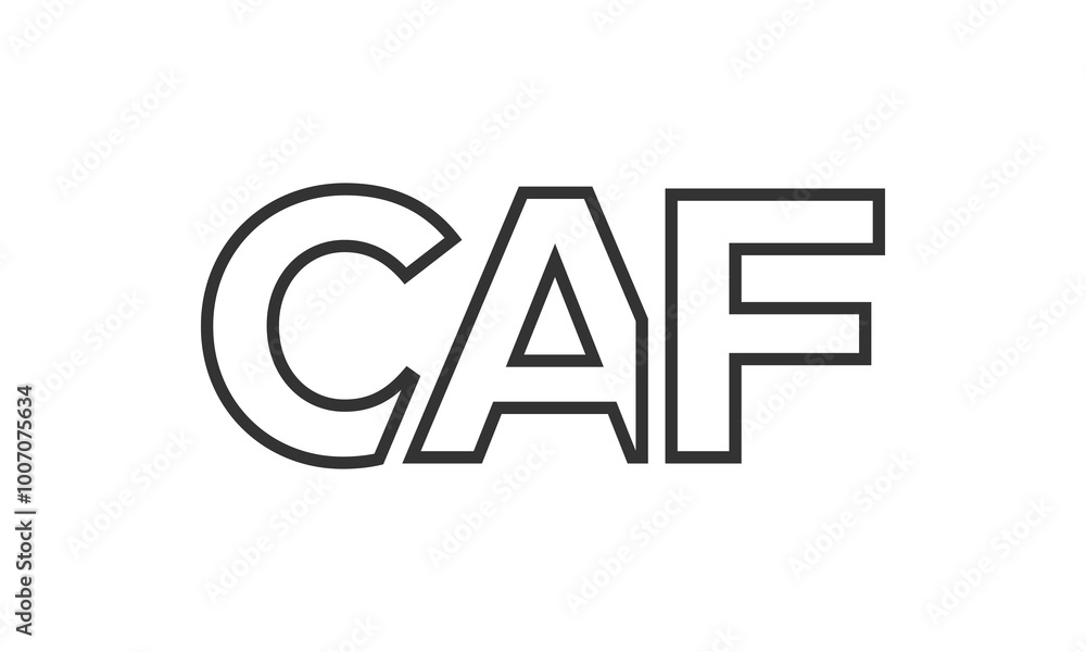 Fototapete caf logo design template with strong and modern bold text. initial based vector logotype featuring s