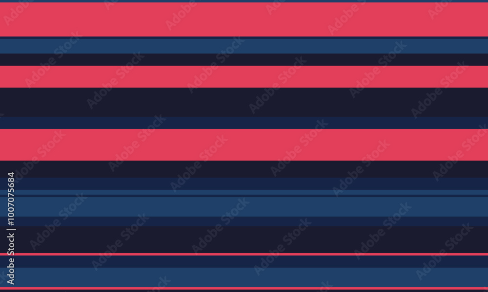 Poster geometric stripes seamless vector pattern with horizontal lines in varied colours, creating an abstr