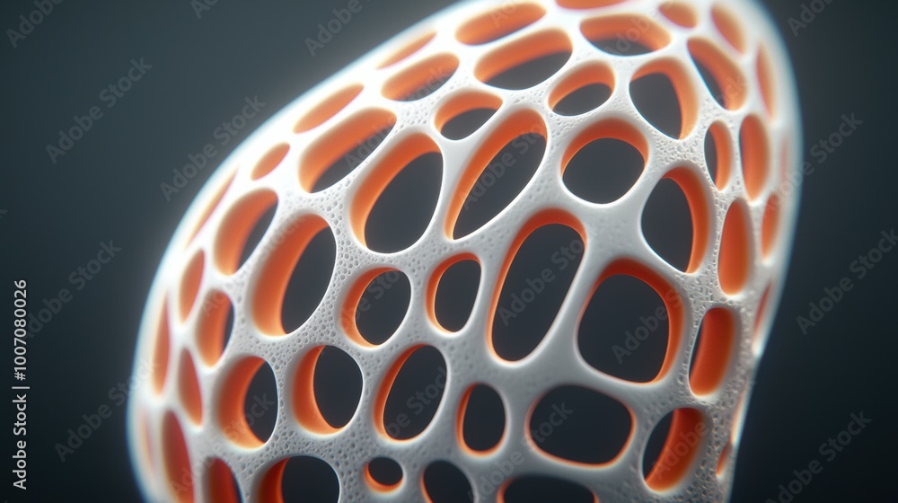 Poster abstract organic structure with interconnected patterns