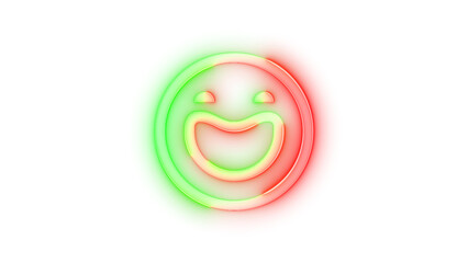 Neon icon emoji symbol transparent background, Glowing symbol icon