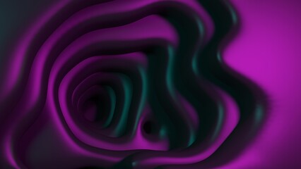 Abstract pink and teal curves