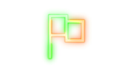 Glowing symbol icon, 