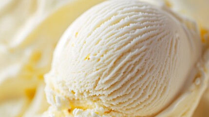 Delicious scoop of creamy vanilla ice cream served in a bowl ready to be enjoyed on a warm summer day