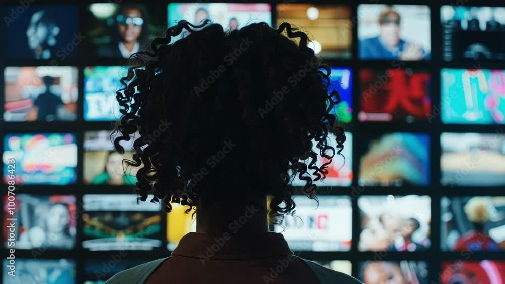 Poster security analyst monitors data on high tech screens in a dark office, focusing on protecting sensiti