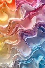 Obraz premium Multicolored fabric with wavy texture, ideal for branding and design projects